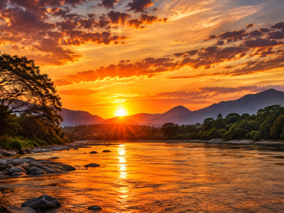Atardecer del rio