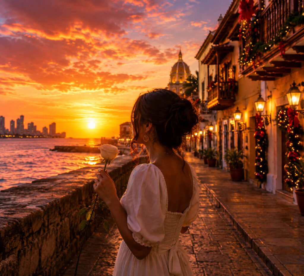 Mujer con flor Mujer con flor